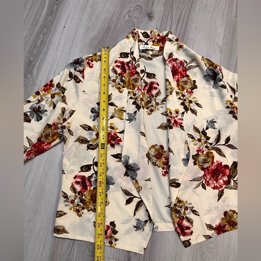 Love tree Floral Open Front Jacket - Picture 3 of 6